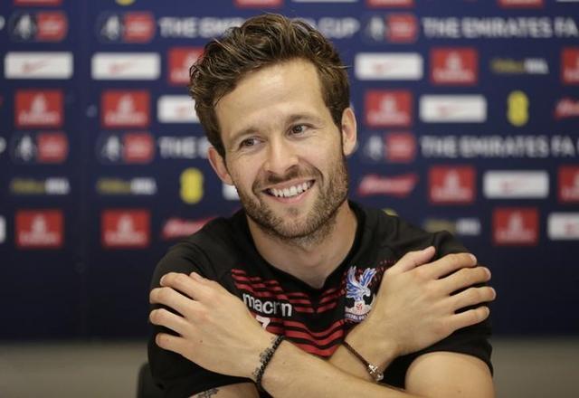 Yohan Cabaye of Crystal Palace during a press conference. (Reuters Photo)