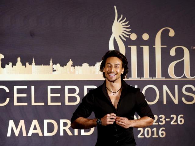 Tiger Shroff reacts during a press conference to announce the IIFA celebration venue, in Mumbai on Friday. (AP) Tiger Shroff reacts during a press conference to announce the IIFA celebration venue, in Mumbai on Friday. (AP)