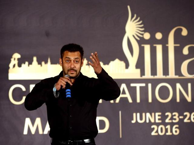 Salman Khan poses for media before a press conference to announce the International Indian Film Academy (IIFA) celebration venue, in Mumbai, India, Friday, May 20, 2016.(AP)