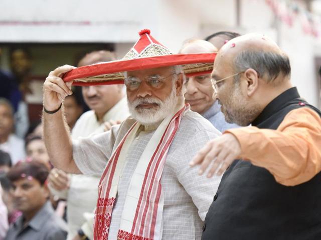 Whether the BJP has achieved total political dominance is still an open question. BJP continues to fail against regional parties and non-Congress opposition space in India remains vibrant, muscular and remarkably obstinate.(Sonu Mehta / HT Photo)