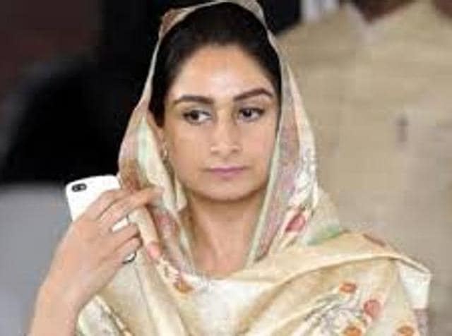 Union minister for food processing and member of Parliament (MP) from Bathinda Harsimrat Kaur Badal(HT File Photo)