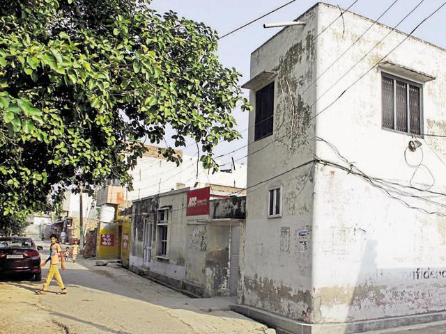 Accused Gagandeep’s house at Chhandran village in Sahnewal.(JS Grewal/HT Photo)