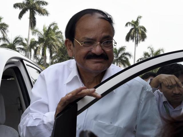 Minister of urban development, Venkaiah Naidu during the parliament Budget Session in New Delhi. (HT Photo) Minister of urban development, Venkaiah Naidu during the parliament Budget Session in New Delhi. (HT Photo)