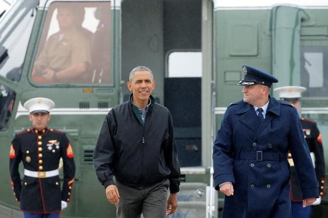 US President Barack Obama arrives to board Air Force One to depart for Vietnam and Japan from Joint Base Andrews, Maryland. (Reuters Photo) US President Barack Obama arrives to board Air Force One to depart for Vietnam and Japan from Joint Base Andrews, Maryland. (Reuters Photo)