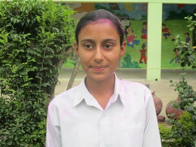 Anya Khairwal of Mahendergarh(HT Photo) Anya Khairwal of Mahendergarh(HT Photo)