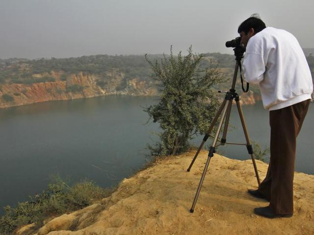 The highlight of the summer bird count was Peregrine Falcon, a winter migratory bird spotted during this time of the year.(Photo Courtesy: Team CEC, Asola Bhatti Wildlife Sanctuary) The highlight of the summer bird count was Peregrine Falcon, a winter migratory bird spotted during this time of the year.(Photo Courtesy: Team CEC, Asola Bhatti Wildlife Sanctuary)