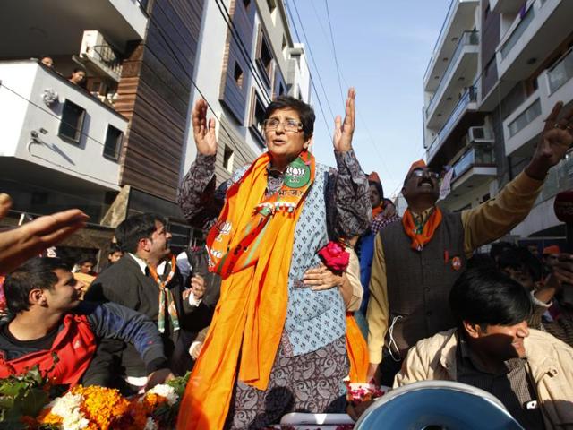 India’s first woman IPS officer Kiran Bedi was appointed as the lieutenant governor of Puducherry on Sunday.  (Raj K Raj/HT File Photo) 