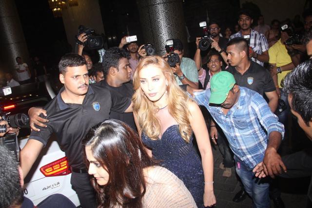 Salman Khan’s friend Iulia Vantur at Preity Zinta and Gene Goodenough’s wedding reception in Mumbai, on May 13. (IANS) Salman Khan’s friend Iulia Vantur at Preity Zinta and Gene Goodenough’s wedding reception in Mumbai, on May 13. (IANS)