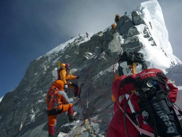Maharashtra policeman Rafiq Shaikh Taher Patel, who scaled Mt. Everest last week and suffered frost-bite, has been rushed to the Army Hospital in New Delhi from Kathmandu on Monday, Chief Minister Devendra Fadnavis said. (AFP Photo) Maharashtra policeman Rafiq Shaikh Taher Patel, who scaled Mt. Everest last week and suffered frost-bite, has been rushed to the Army Hospital in New Delhi from Kathmandu on Monday, Chief Minister Devendra Fadnavis said. (AFP Photo)