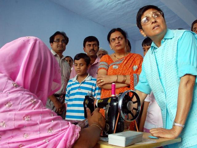 Bedi introduced several reforms at Tihar Jail, which gained worldwide acclaim and won her the Ramon Magsaysay Award in 1994 (Rajesh Kumar/HT File Photo) 