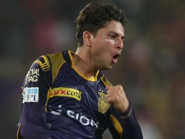 Kolkata Knight Riders Kuldeep Yadav dismissed two batsmen in the win over Sunrisers Hyderabad . (AFP) Kolkata Knight Riders Kuldeep Yadav dismissed two batsmen in the win over Sunrisers Hyderabad . (AFP)