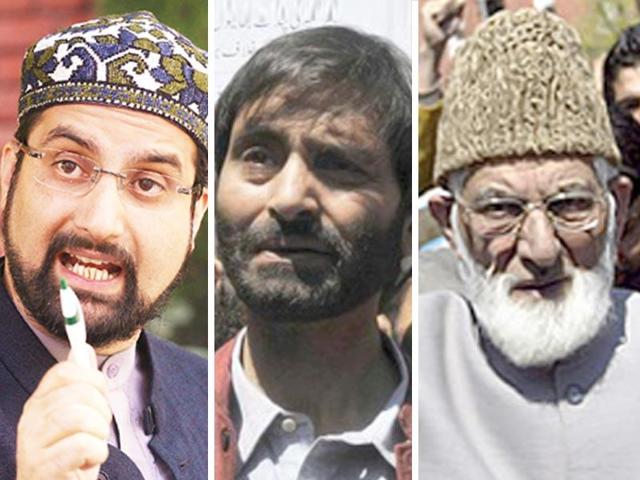 A combination photo of Kashmiri separatist leaders Mirwaiz Umar Farooq, Yasin Malik, Syed Ali Shah Geelani (L-R). (Agencies) A combination photo of Kashmiri separatist leaders Mirwaiz Umar Farooq, Yasin Malik, Syed Ali Shah Geelani (L-R). (Agencies)