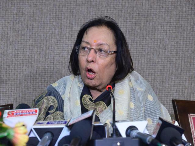 Union minister of minority affairs Najma Heptulla names her office building after Pandit Deendayal Upadhaya. (HT file photo) Union minister of minority affairs Najma Heptulla names her office building after Pandit Deendayal Upadhaya. (HT file photo)