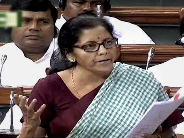 File photo of commerce minister Nirmala Sitharaman in Lok Sabha. (PTI) File photo of commerce minister Nirmala Sitharaman in Lok Sabha. (PTI)