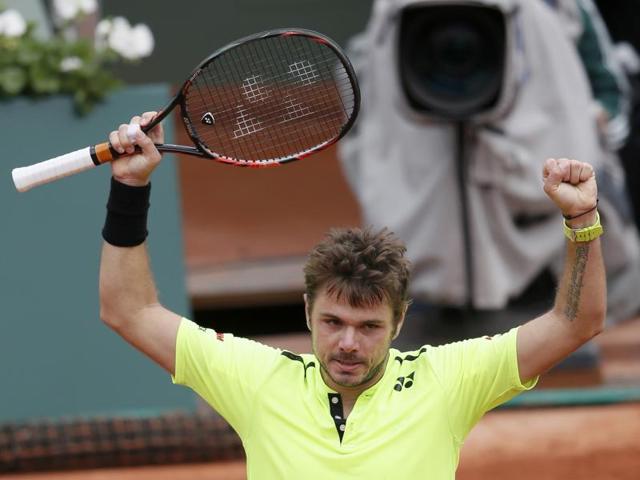 Stan Wawrinka heaves a sigh of relieft after his win. (REUTERS) Stan Wawrinka heaves a sigh of relieft after his win. (REUTERS)
