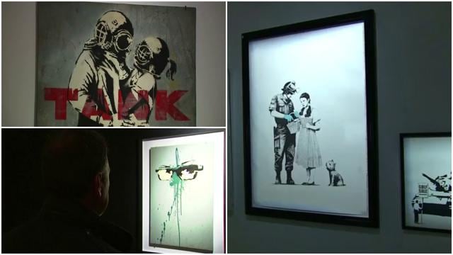 <p>Banksy's identity has never been revealed, but his subversive murals, sculptures and ironic epigrams have become highly sought after in the establishment world he satirises.He has had nothing to do with &ldquo;War, Capitalism & Liberty&rdquo; - the new show of about 150 works, which organisers are at pains to point out have all been lent by private collectors and not ripped off the street.Co-curator Acoris Andipa said all the pieces, including images of a protester poised to throw a bunch of flowers and two children holding a heart-shaped balloon as they stand on a pile of guns, had been bought on the various occasions when the artist has put his work on sale around the world</p>