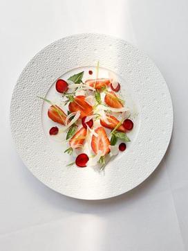 Strawberries and onions as served at Arpège. (Arpège/World’s 50 Best Restaurants) Strawberries and onions as served at Arpège. (Arpège/World’s 50 Best Restaurants)