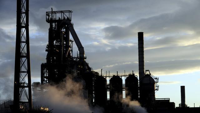 One of the blast furnaces of the Tata Steel plant is seen at sunset in Port Talbot, South Wales. (REUTERS FILE) One of the blast furnaces of the Tata Steel plant is seen at sunset in Port Talbot, South Wales. (REUTERS FILE)