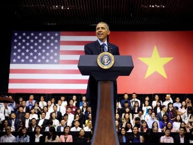In this file photo, US President Barack Obama attends a town hall meeting with members of the Young Southeast Asian Leaders Initiative at the GEM Center in Ho Chi Minh City. (Reuters) In this file photo, US President Barack Obama attends a town hall meeting with members of the Young Southeast Asian Leaders Initiative at the GEM Center in Ho Chi Minh City. (Reuters)