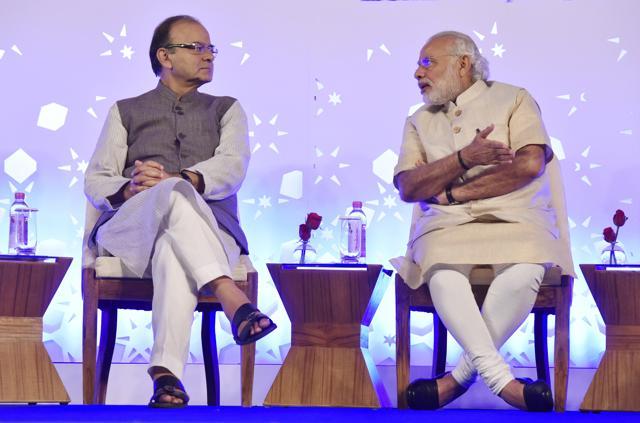 Finance Minister Arun Jaitley with Prime Minister Narendra Modi in New Delhi, March 12, 2016. “In 2011, I told colleagues he (Narendra Modi) will be the prime ministerial candidate.” (Mohd Zakir / HT Photo) Finance Minister Arun Jaitley with Prime Minister Narendra Modi in New Delhi, March 12, 2016. “In 2011, I told colleagues he (Narendra Modi) will be the prime ministerial candidate.” (Mohd Zakir / HT Photo)