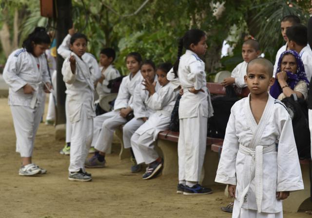 Samunder Tokas, coach, accepts students between the ages of 6 to 18. (Tribhuwan Sharma / HT Photos) Samunder Tokas, coach, accepts students between the ages of 6 to 18. (Tribhuwan Sharma / HT Photos)