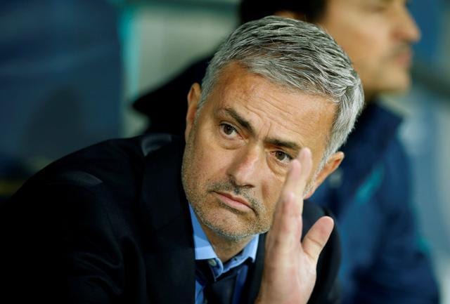 Former Chelsea manager Jose Mourinho during a match between Maccabi Tel Aviv and Chelsea in Haifa, Israel. (Reuters File Photo) Former Chelsea manager Jose Mourinho during a match between Maccabi Tel Aviv and Chelsea in Haifa, Israel. (Reuters File Photo)
