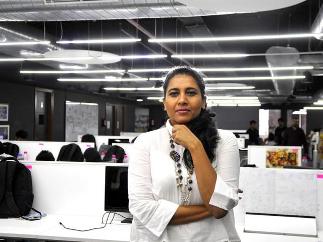 Suchi Mukherjee, CEO and founder of LimeRoad, an online shopping site for women’s apparel, enjoys creating new things.(Abhinav Saha/Hindustan Times)