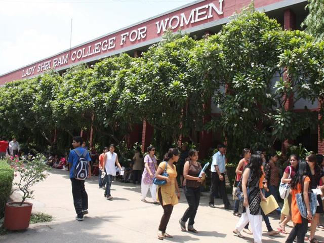 File photo of Lady Shri Ram College For Women in south campus, New Delhi. (Arvind Yadav/HT file)