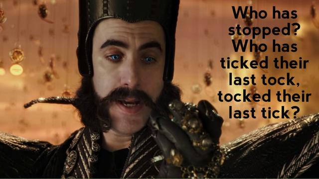 Time, Sacha Baron Cohen’s character is sort of an amalgamation of his classics. There’s Ali G, Borat, Bruno and even a little bit of Alauddin - at least when he’s addressing his minions. Time, Sacha Baron Cohen’s character is sort of an amalgamation of his classics. There’s Ali G, Borat, Bruno and even a little bit of Alauddin - at least when he’s addressing his minions.