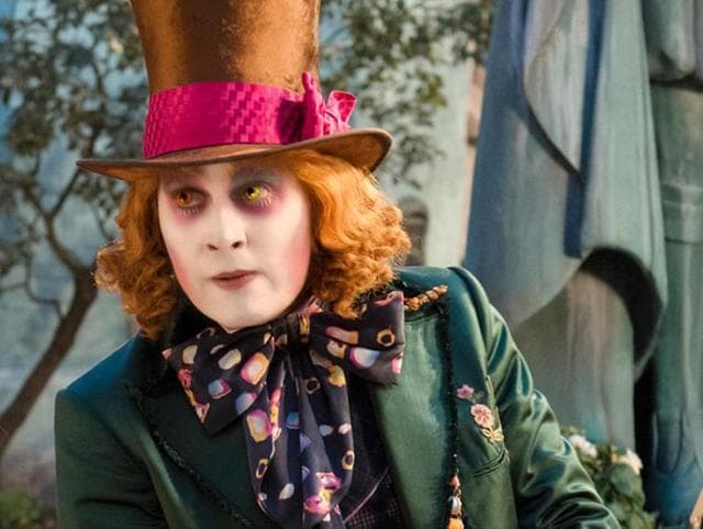Johnny Depp as Mad Hatter is much too mannered.