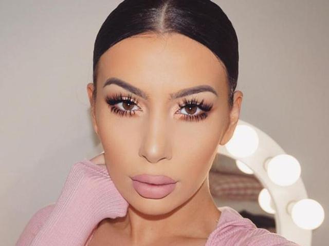 Many young girls love to try out looks like Kim Kardashian and the make-up artist’s outstanding skills have made her very popular on the social media platform. (Instagram) 