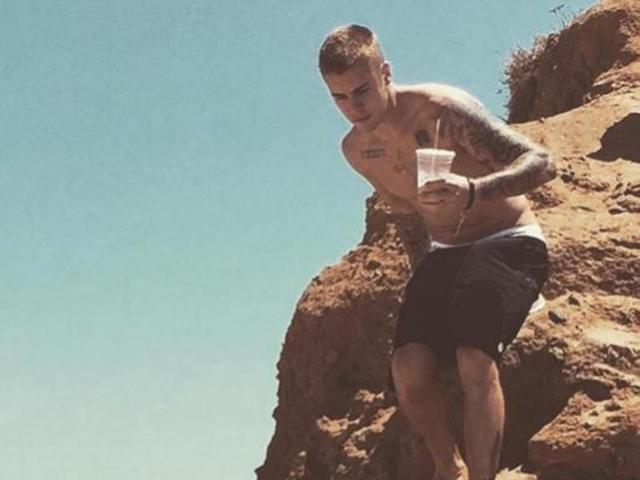 Justin Bieber enjoys some time with nature. (Instagram)
