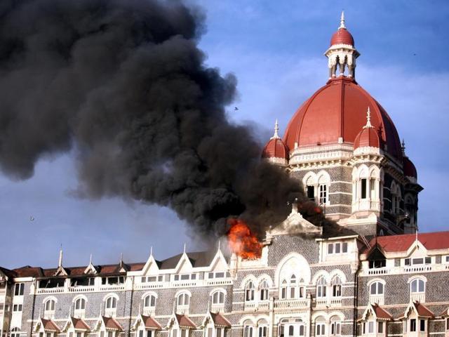 he iconic Taj hotel in Mumbai which was one of the sites struk by terrorists in November 2008. (Hindustan Times)