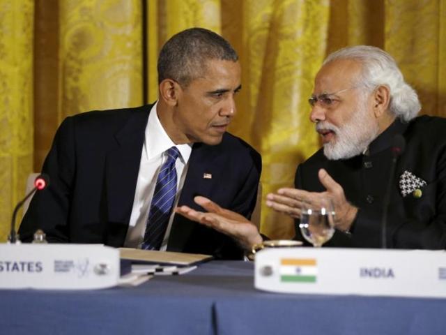 Prime Minister Narendra Modi and US President Barack Obama in New Delhi.(PIB)