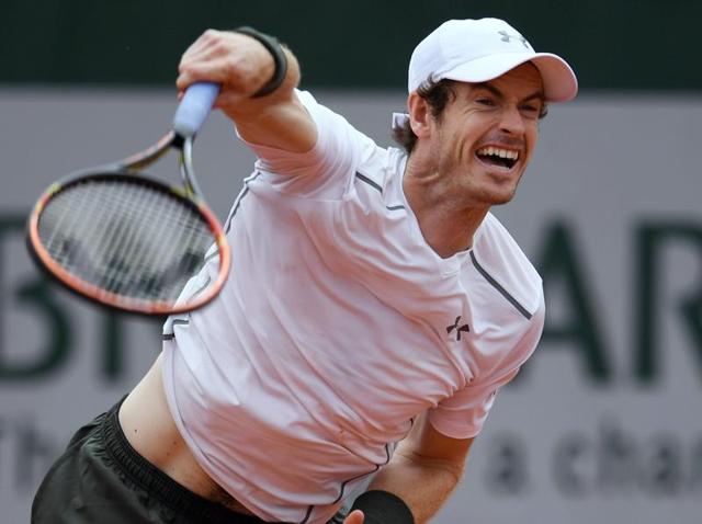 Great Britain's Andy Murray serves the ball to Croatia's Ivo Karlovic during their men's third round match. (AFP Photo) Great Britain's Andy Murray serves the ball to Croatia's Ivo Karlovic during their men's third round match. (AFP Photo)