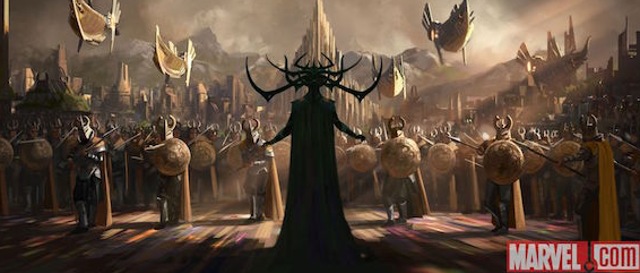 Marvel shared the first look of Cate Blanchett’s Hela from Thor:Ragnarok.