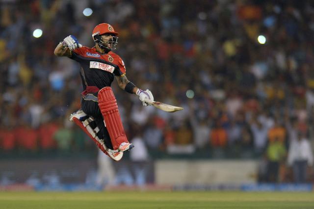 Royal Challengers Bangalore captain Virat Kohli celebrate after winning the match against Delhi Daredevils at Shaheed Veer Narayan Singh International Cricket Stadium in Raipur on May 22, 2016. (AFP) Royal Challengers Bangalore captain Virat Kohli celebrate after winning the match against Delhi Daredevils at Shaheed Veer Narayan Singh International Cricket Stadium in Raipur on May 22, 2016. (AFP)