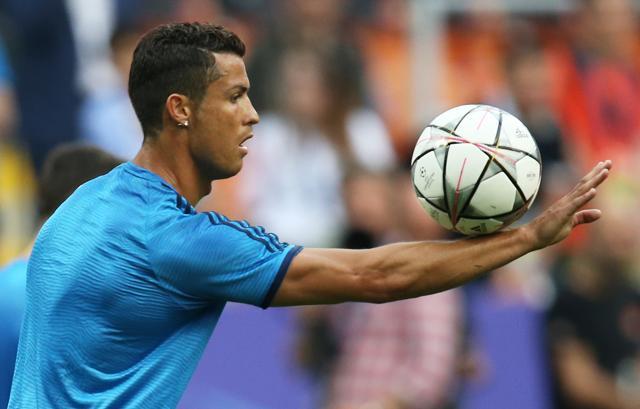 Real Madrid's Cristiano Ronaldo during training. (Reuters Photo) Real Madrid's Cristiano Ronaldo during training. (Reuters Photo)