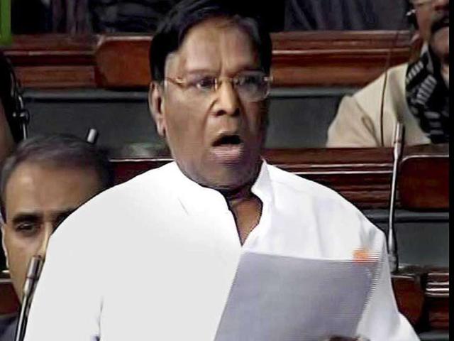 V Narayanasamy was minister of state for parliamentary affairs under Manmohan Singh’s tenure as prime minister.(PTI File Photo)