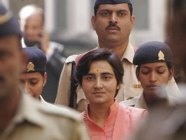 Pragya Thakur’s bail application states she has several health issues, including breast cancer. (Hindustan Times) Pragya Thakur’s bail application states she has several health issues, including breast cancer. (Hindustan Times)