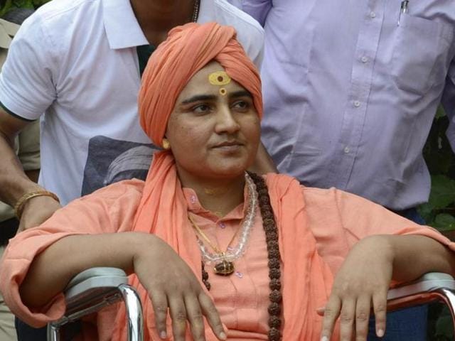 Hindu activist Sadhvi Pragya Singh Thakur got a clean chit from the NIA in the 2008 Malegaon blasts case.(Praveen Bajpai/ HT Photo) Hindu activist Sadhvi Pragya Singh Thakur got a clean chit from the NIA in the 2008 Malegaon blasts case.(Praveen Bajpai/ HT Photo)