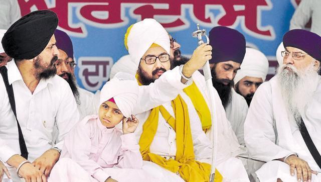 Sikh preacher Ranjit Singh Dhadrianwale at the ‘bhog’ of his associate Bhupinder Singh at Khasi Kalan village in Ludhiana. (HT File Photo) Sikh preacher Ranjit Singh Dhadrianwale at the ‘bhog’ of his associate Bhupinder Singh at Khasi Kalan village in Ludhiana. (HT File Photo)
