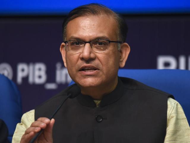 In this file photo, junior finance minister Jayant Sinha can be seen interacting with the media at the National Media Centre in New Delhi. (Vipin Kuma/HT Photo) In this file photo, junior finance minister Jayant Sinha can be seen interacting with the media at the National Media Centre in New Delhi. (Vipin Kuma/HT Photo)