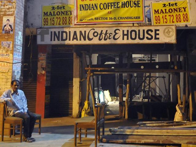 The under-construction Indian Coffee House at Sector 36-D market in Chandigarh.(Gurminder Singh/HT Photo) The under-construction Indian Coffee House at Sector 36-D market in Chandigarh.(Gurminder Singh/HT Photo)