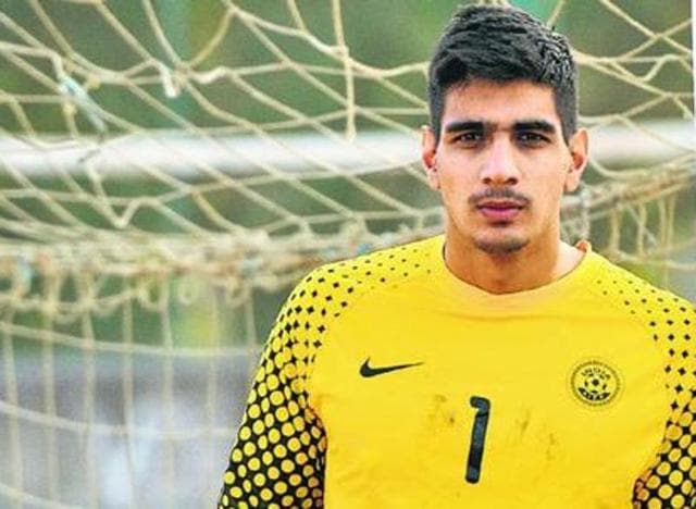 India goalkeeper Gurpreet Singh Sandhu became the first from the country to play in a top-flight European league when he kept a clean slate on debut for Norway’s Stabaek on Sunday.(HT Photo) India goalkeeper Gurpreet Singh Sandhu became the first from the country to play in a top-flight European league when he kept a clean slate on debut for Norway’s Stabaek on Sunday.(HT Photo)