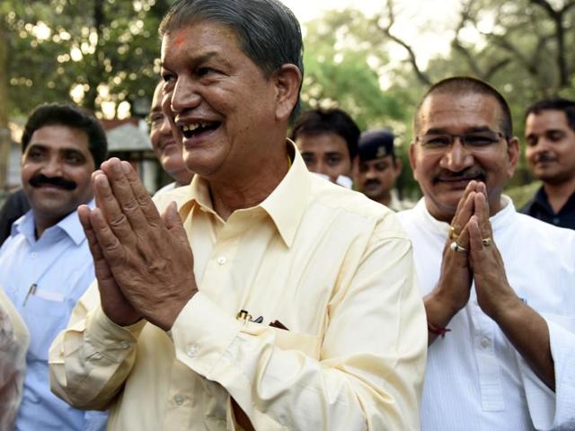 Uttarakhand chief minister Harish Rawat talks to the media after meeting Congress president Sonia Gandhi in New Delhi. The naming of Pradeep Tamta, known to be close to Rawat, had not gone down well with PDF.(Hindustan Times) Uttarakhand chief minister Harish Rawat talks to the media after meeting Congress president Sonia Gandhi in New Delhi. The naming of Pradeep Tamta, known to be close to Rawat, had not gone down well with PDF.(Hindustan Times)