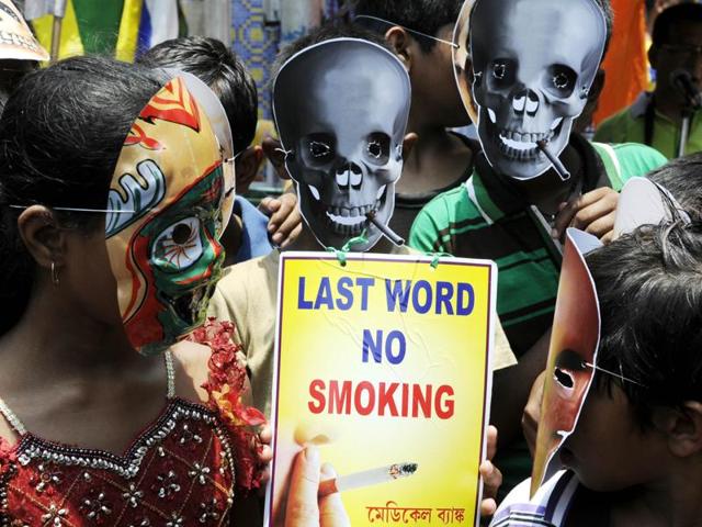 Most smokers’ greatest wish is to put an end to the nasty habit. School students mark World No Tobacco Day 2016 in north Kolkata on Tuesday. (Ashok Nath Dey/HT ) Most smokers’ greatest wish is to put an end to the nasty habit. School students mark World No Tobacco Day 2016 in north Kolkata on Tuesday. (Ashok Nath Dey/HT )