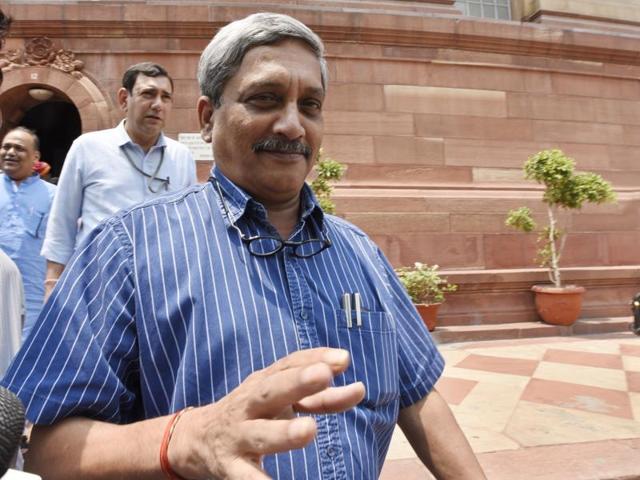 Parrikar will be travelling to Singapore on June 2 to attend the Shangri-La Dialogue from June 3-5. (HT File Photo) Parrikar will be travelling to Singapore on June 2 to attend the Shangri-La Dialogue from June 3-5. (HT File Photo)