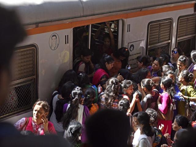 Commuters on Western Railway (WR) had a harrowing time on Tuesday, as an empty coach of a long-distance train derailed near Lower Parel station throwing suburban lifeline out of gear in the first half of the day. (vidya subramanian)