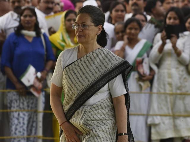 Congress president Sonia Gandhi on Tuesday launched a frontal attack on Prime Minister Narendra Modi. (Hindustan Times) Congress president Sonia Gandhi on Tuesday launched a frontal attack on Prime Minister Narendra Modi. (Hindustan Times)
